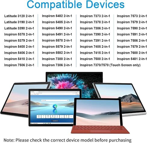 Active Pen for Dell Inspiron 5400/5406/5410/7300/7306/7405/7500/5485/5482/5490/5491/7390/7391/7590/7586/7386/5485, Latitude 3120/7220/3390 (Check Compatible List Before Purchase) in Saudi Arabia