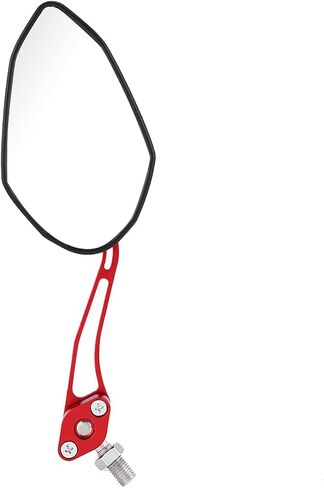 زوج واحد من مرآة الرؤية الجانبية للدراجة النارية، ملحقات مرآة الرؤية الخلفية من الألومنيوم قابلة للتعديل من Keenso، مرايا جانبية للرؤية الخلفية للدراجة النارية سكوتر 10 مم 8 مم (أسود) in Kuwait