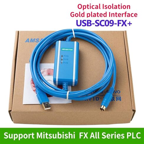USB-SC09-FX Adapter Suitable for FX Series SC-09 Programming Cable FX0N FX1N FX2N FX0S FX1S FX3U FX3G(2017updated Version) in Saudi Arabia