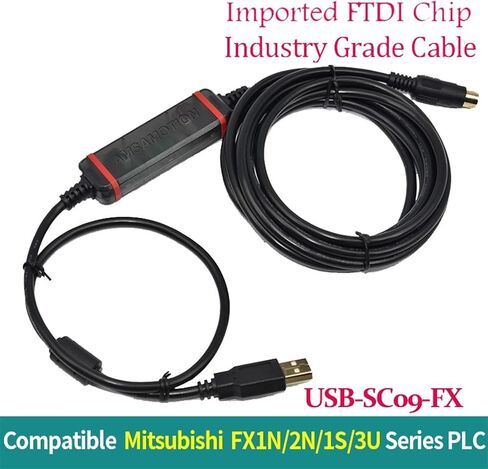 USB-SC09-FX Adapter Suitable for FX Series SC-09 Programming Cable FX0N FX1N FX2N FX0S FX1S FX3U FX3G(2017updated Version) in Saudi Arabia