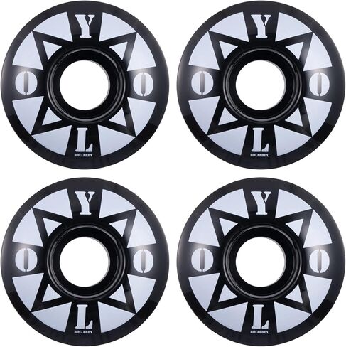 YOLO Skateboard Wheels (52 mm) (92A) (4-Pack with Bearings, Spacers and Washers) in Saudi Arabia