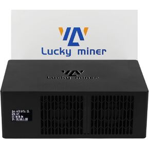 Bitcoins Miner Lucky Miner Lotto Mining Device 4.5/S 2.4g WiFi SHA-256 ASIC Chip BM1366 LV08 Micro Silent Cryptocurrency استخدم BTC Miner Machine Solo Miner ، Black