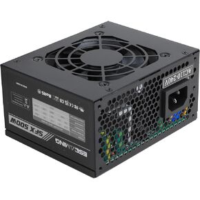 SFX 500W Power Supply, ESGAMING Mini ITX Micro ATX Solution 500W PSU, Full Range APFC 110-240V, Low Noise Fan for Desktop Gaming Server SFX Form Factor Computer