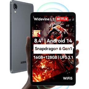 Alldocube Snapdragon 6Gen1 Tablet 8.4 "Iplay60 Mini Turbo ، Android 14 Tablet ، 4K Decoding 1920x1200 FHD ، Widevine L1 ، SPEALERS DUAL AXIS GYRO ، 16GB+128GB+1TB TF UFS3.1 ، 5MP/13MP/13MP ، PD18W WIFI