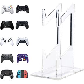 nymus Controller Holder 2-Tier Game Controller Holder Stand for Desk, Universal Storage Organizer Controller Stand