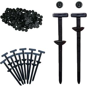 100PCS Nylon Universal Cable Tie Buckle, Heavy Duty Self-Locking Zip Ties Holder with Pin & Button Design for Car Daily Auto Fixing, Car Plastic nylon Zip Ties