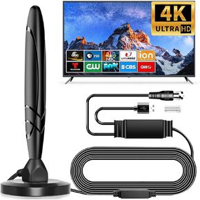 Digital TV Antenna -2025 HDTV Antenna for Smart T V Indoor, Amplified Indoor Antennas with Signal Booster, Detachable Amplifier, TV Antenna for Local Channels