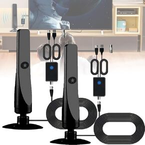 Broad Wave, Broadwave Broad Wave TV Antenna 2025, Upgraded Digital Antenna for Smart TV Indoor, Long Range Reception HD Antennas for Television, Suction Cup Plug, Plug and Play (1Pcs)