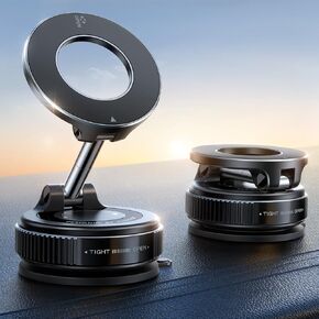 JOYROOM Vacuum Magnetic Car Phone Holder, Strongest Suction Cup 360° Adjustable Magsafe Car Phone Mount, Foldable Cell Phone Holders for Your Car for iPhone 16 Pro Max 15 14 13 12 Plus/Android