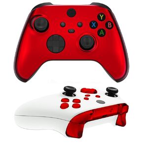 قذيفة مخصصة متطرفة لسلسلة Xbox Series X | S+أزرار الاستبدال لوحدة التحكم Xbox Series X/S - Chrome Red