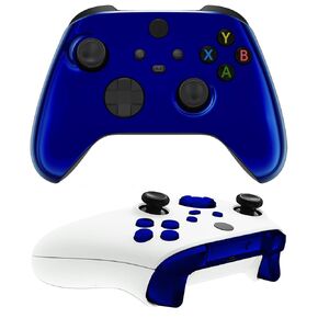 قذيفة مخصصة متطرفة لسلسلة Xbox Series X | S+أزرار الاستبدال لوحدة التحكم Xbox Series X/S - Chrome Blue
