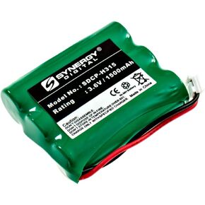 Synergy Digital Cordless Phone Battery, Works with GE 86416 Cordless Phone, (Ni-MH, 3.6V, 1500 mAh) Ultra Hi-Capacity, Compatible with Vtech 80-5071-00-00 Battery