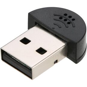 The Smallest USB Microphone, Plug and Play, Noise Cancelling, 360° Sound, Ultracompact. Compatible with Mac, with USB 2.0 Mini Microphone
