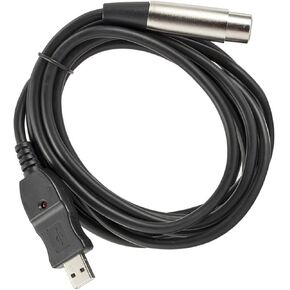 USB Microphone Cable, USB Male to XLR Female Mic Link Cable Adapter for Microphones, Recording, Karaoke