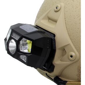 Tactical Helmet Light Flashlight,800 Lumen Ultra-Light Bright LED Rechargeable Helmet Light with White Red Light Waterproof Motion Sensor Head Lamp,5 Mode for Outdoor Camping Running Hiking