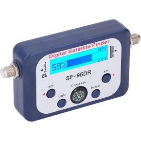 Digital Sat Finder Meter, Portable Satellite Signal Finder, LCD Display 950-2150MHz Backlit, for Satellite Observation, Broadcasting
