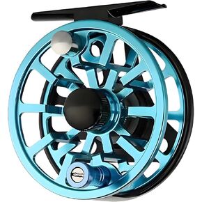 Lightweight CNC Machined Aluminum Fly Fishing Reel, Corrosion-Resistant, One-Way Bearing, Smooth for Anglers,