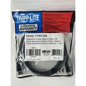 DisplayPort Cable with Latches M/M DP to DP, 4K x 2K, 6-ft. P580-006