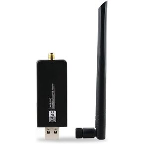 JAPOO RTL8812AU USB WiFi Adapter for Desktop PC and Laptop 1200Mbps High Gain Dual Band 5dBi Antenna 5.8G/2.4G Supports Kali Linux Ubuntu Mint Debian Kubuntu Mate Zorin PureOS Raspberry Pi 2+ Windows