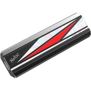 Netac 256GB محمولة SSD STAL SOND STALL محركات تصل إلى 2000 ميغابايت/ثانية قراءة 1700 ميجابايت/ثانية السرعة ، USB 3.2 GEN