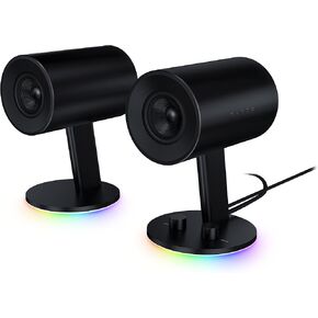 Razer Nommo Chroma - Computer Speakers, Rear Bass Ports for Full Range Gaming & Sound Immersion - Custom Woven Glass Fiber 3in Drivers (Renewed)