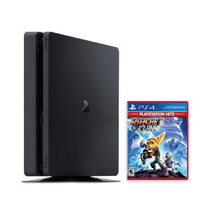 PlayStation 4 Slim 500GB Console (No Controller) with Ratchet & Clank PS4 Game Disc - PS4 Gaming System (Renewed)