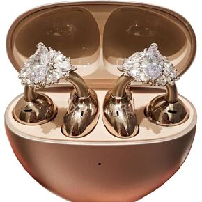 Rhinestone for Clip on Earbuds Open Ear, Elegant Zirconia Decorative Earphone Accessories, Removable Exquisite DIY Decoration