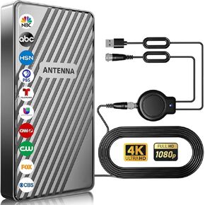 2200+ Miles Range TV Antenna, 2025 Upgraded Strongest Digital TV Antenna Outdoor with Amplifier Signal Booster, Support Smart TV and All Older TV's,for Local Channels-Support 1080p 4K 8K