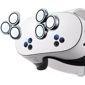 غطاء واقي العدسة الكاميرا متوافق مع إكسسوارات Oculus Meta Quest 3S ، وتصميم قطعة واحدة ، وزجاج رفيع 9 ساعات ، وإطار سبيكة ، ومكافحة ، ودقة عالية ، وحماية كاملة in Kuwait