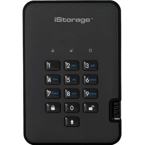 iStorage diskAshur2 2 TB Portable Rugged Hard Drive - 2.5 External - Phantom Black - TAA Compliant