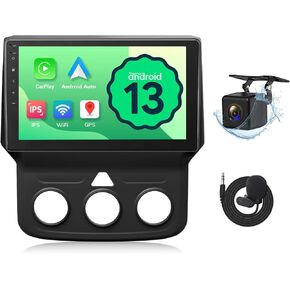 Eonon Android 13 Car Stereo Navigation for Dodge RAM 1500/2500/3500 2013-2018(Manual AC) 9" IPS HD Touchscreen,Wireless CarPlay&Android Auto,Built-in Mic,Support Steering Control,Plug & Play DGRMX6