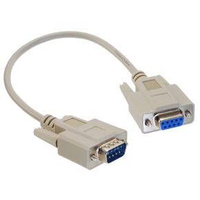 CablesOnline, 1 Foot DB9 Male to DB9 Female 9-Conductor Fully-Wired Straight-Through Serial RS232 Extension Cable, S-3001