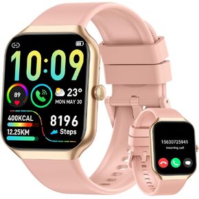 Smart Watch for Women Answer/Make Calls, 2025 1.96" HD Fitness Watch with 113+ Sports, Heart Rate Monitor Sleep Monitor Activity Trackers with Step Counter, IP68 Waterproof, Smartwatch for Android/iOS