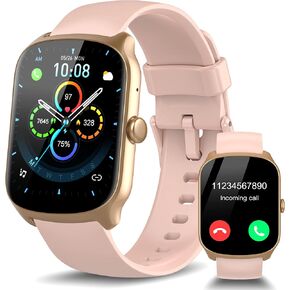 Watch Smart Watch for Men Women ، 1.95 '' HD Smartwatch Smart Watch (إجابة/إجراء مكالمة) ، متتبع اللياقة مع 112 طيلة رياضية ، ساعة اللياقة البدنية IP68 مع معدل ضربات القلب/عداد الخطى ، الوردي
