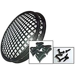 Nippon America (2) 18" Inch Grill Waffle Speaker SUB WOOFER Speaker Grills with Clips and Screw