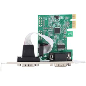 PCIE Serial Card - 2 Port RS232 Converter with AX99100 Chip for Wide Temperature Range and Versatile OS Support in Industrial Applications