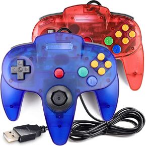 King Smart N64 Controller, Classic Wired N64 Controllers with Upgraded Joystick for Original Nintendo 64 Console (Green)
