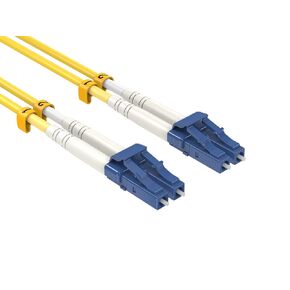 CableLeader 7m OS2 LC to LC UPC Duplex Corning Fiber Optic Cable 10GB SingleMode 9/125 OFNR Rated, LC-LC Network Cable, Fiber Patch Cable, Yellow