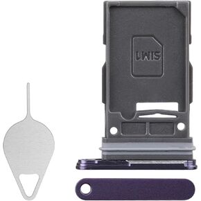for Samsung Galaxy S24 Plus Sim Card Tray Replacement (Single SIM Version) Cobalt Violet Card Tray Slot Holder Bracket Adapter with Needle Ejector for S24+ Plus SM-S926U SM-S926U1