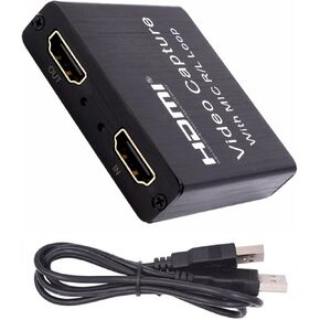 بطاقة التقاط الفيديو الصوتي ، بطاقة رباعية القطع HDMI Capture Capture Card USB 3.0 لتسجيل اللعبة ، البث المباشر البث المباشر