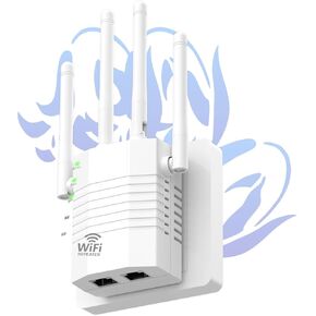 WiFi Extender, WiFi Booster for Home, 1200Mbps Covers 12880 Sq.ft 105 Devices, Internet Extender WiFi Booster