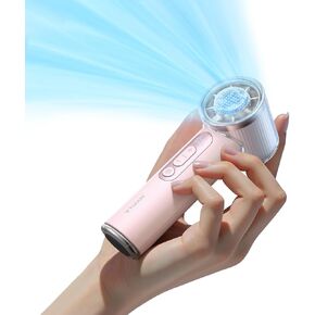 Torras Coolify Iva Fan Handheld مع مبرد الجليد ، وسرعة قابلة للتعديل من 0 إلى 100 ، Super Mini Fantable Fan 5000mah القابلة لإعادة الشحن ، ومراوح يدوية للسيارات ، والهدية الخارجية ، والهدايا للنساء ، والفحم ، الفحم