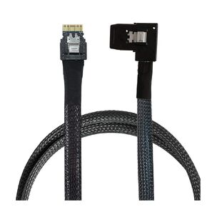 0.5M Slim S-AS 4.0 (SFF-8654) 4i 38pin Host to HD S-AS SFF-8087 36pin Left Angle Target Cable