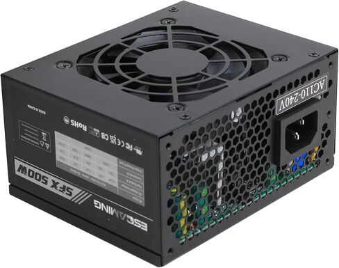 SFX 500W Power Supply, ESGAMING Mini ITX Micro ATX Solution 500W PSU, Full Range APFC 110-240V, Low Noise Fan for Desktop Gaming Server SFX Form Factor Computer in Kuwait