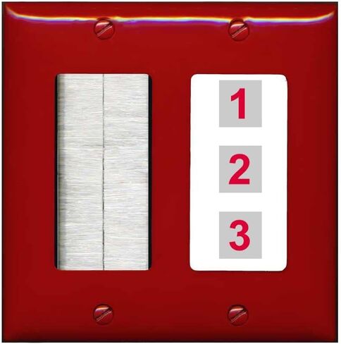RiteAV Custom Wall Plate 3 Port, 1 Gang w-Bracket, Black/Black, Choose HDMI Coax 3.5mm Banana Cat5/6 Phone RCA Speaker Toslink USB in Saudi Arabia