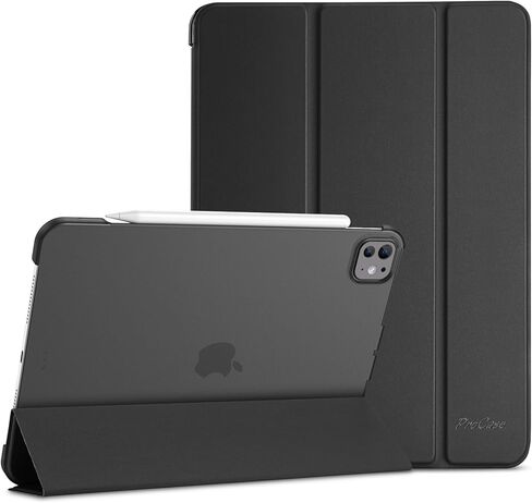 ProCase Smart Case for iPad Pro 11 Inch (M4) 2024 (Model: A2836/A2837/A3006), Slim Folio Stand Hard Back Shell Protective Tablet Cover for iPad Pro 11" 5th Generation 2024 -Black in Saudi Arabia