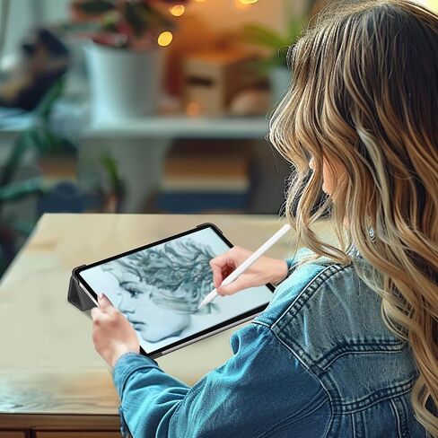 ProCase Smart Case for iPad Pro 11 Inch (M4) 2024 (Model: A2836/A2837/A3006), Slim Folio Stand Hard Back Shell Protective Tablet Cover for iPad Pro 11" 5th Generation 2024 -Black in Saudi Arabia