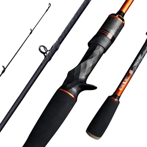 SEASIR CastX Fishing Rod, Ultra-Light Spinning Rod Bait Finesse Casting Rod, 2 Piece Baitcaster Rod, 40T Carbon Fiber, EVA Cork Handle, Zirconia Ring, Portable Travel Rod for Saltwater Freshwater in Saudi Arabia