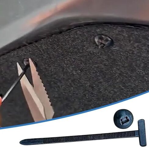 100pcs مشبك ربطة الكبلات العالمي من نايلون ، حامل روابط سحاب ذاتية الإغلاق الذاتي مع تصميم دبوس وزر للسيارة اليومية التلقائية للسيارات ، وروابط نايلون بلاستيكية بالسيارة in Kuwait