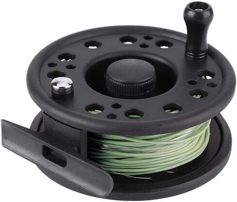 Fly Fishing Plastic Reel with Line Lightweight Sturdy Durable for Fishing Lovers GLA7/8 5/6 Left Right Hand Accessory in Saudi Arabia
